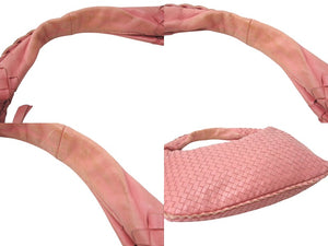 BOTTEGA VENETA ボッテガヴェネタ イントレチャート ホーボー ワンショルダーバッグ 115653 レザー ピンク 良品 中古 4b000873