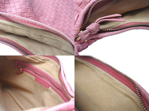 BOTTEGA VENETA ボッテガヴェネタ イントレチャート ホーボー ワンショルダーバッグ 115653 レザー ピンク 良品 中古 4b000873