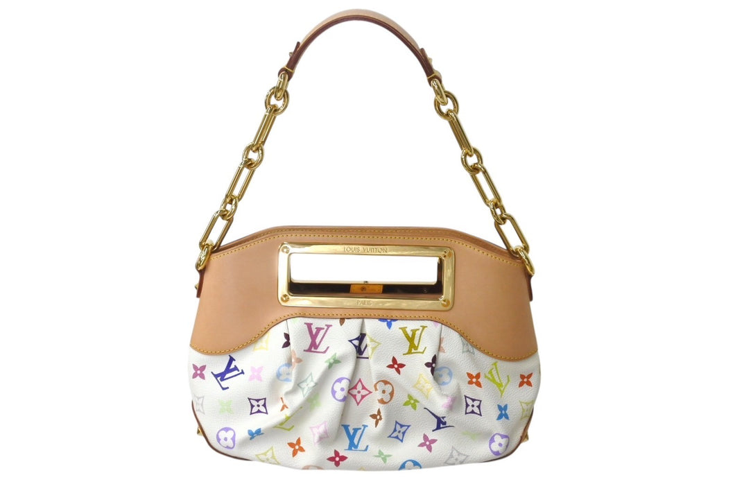 新品未使用 LOUIS VUITTON ルイヴィトン モノグラムマルチカラー ジュディPM 村上隆 ハンドバッグ M40257 ホワイト 中古 4b000875