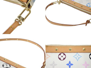 極美品 LOUIS VUITTON ルイヴィトン ポシェット アクセソワール アクセサリーポーチ M92649 モノグラム マルチカラー 村上隆 中古 4b000876