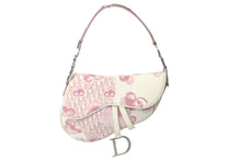 Load image into Gallery viewer, Christian Dior クリスチャンディオール サドルバッグ ワンショルダーバッグ 07RU1014 ピンク エナメル キャンバス 美品 中古 4b000878