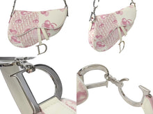 Load image into Gallery viewer, Christian Dior クリスチャンディオール サドルバッグ ワンショルダーバッグ 07RU1014 ピンク エナメル キャンバス 美品 中古 4b000878