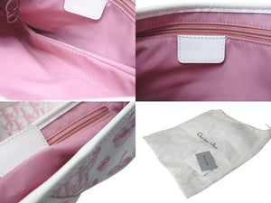 Christian Dior クリスチャンディオール サドルバッグ ワンショルダーバッグ 07RU1014 ピンク エナメル キャンバス 美品 中古 4b000878