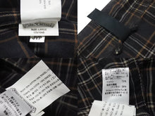 Load image into Gallery viewer, CHROME HEARTS クロムハーツ 長袖ジップアップシャツ サイズL ダガージップ チェック柄 ブラック シルバー925 美品 中古 4b000881