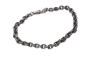 極美品 CHROME HEARTS クロムハーツ ペーパーチェーンブレスレット 8インチ 重量15.7g 全長約21cm 1999/.925刻印 シルバー925 中古 4b000884 
