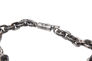 極美品 CHROME HEARTS クロムハーツ ペーパーチェーンブレスレット 8インチ 重量15.7g 全長約21cm 1999/.925刻印 シルバー925 中古 4b000884 