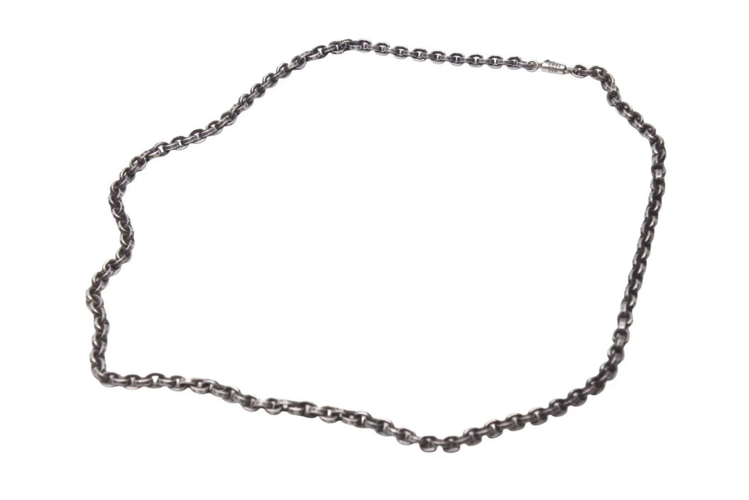 極美品 CHROME HEARTS クロムハーツ PAPER CHAIN NECKLACE ペーパーチェーンネックレス 24インチ 重量約45.9g 中古 4b000885 