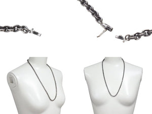 極美品 CHROME HEARTS クロムハーツ PAPER CHAIN NECKLACE ペーパーチェーンネックレス 24インチ 重量約45.9g 中古 4b000885 
