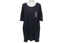 Load image into Gallery viewer, CHROME HEARTS クロムハーツ オールドクロムハーツ リブT 半袖Ｔシャツ コットン ネイビー ホワイト サイズL 良品 中古 4b000887