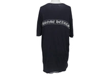 Load image into Gallery viewer, CHROME HEARTS クロムハーツ オールドクロムハーツ リブT 半袖Ｔシャツ コットン ネイビー ホワイト サイズL 良品 中古 4b000887