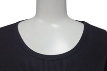 Load image into Gallery viewer, CHROME HEARTS クロムハーツ オールドクロムハーツ リブT 半袖Ｔシャツ コットン ネイビー ホワイト サイズL 良品 中古 4b000887