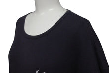 Load image into Gallery viewer, CHROME HEARTS クロムハーツ オールドクロムハーツ リブT 半袖Ｔシャツ コットン ネイビー ホワイト サイズL 良品 中古 4b000887
