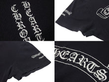 Load image into Gallery viewer, CHROME HEARTS クロムハーツ オールドクロムハーツ リブT 半袖Ｔシャツ コットン ネイビー ホワイト サイズL 良品 中古 4b000887