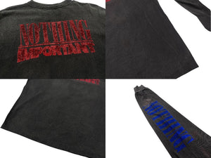 SAINT MICHAEL セント マイケル × Kosuke Kawamura 24AW Nothing Important ロンT ブラック サイズXL 美品 中古 4b000888