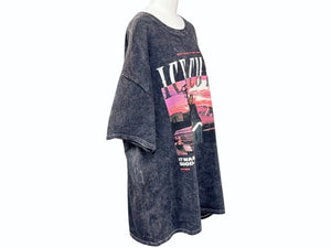 極美品 VINTAGE ヴィンテージ ICE CUBE アイスキューブ半袖Tシャツ IT WAS A GOOD DAY ケミカルウォッシュ ブラック 中古 4b000890 