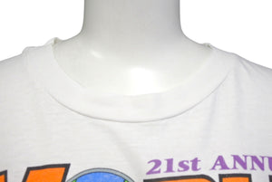 VINTAGE Hanes BEEFYボディ ヘインズ Tシャツ プリント Eldora Speedway ホワイト サイズXL 美品 中古 4b000893