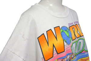 VINTAGE Hanes BEEFYボディ ヘインズ Tシャツ プリント Eldora Speedway ホワイト サイズXL 美品 中古 4b000893