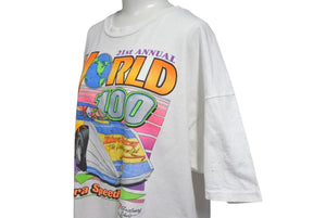 VINTAGE Hanes BEEFYボディ ヘインズ Tシャツ プリント Eldora Speedway ホワイト サイズXL 美品 中古 4b000893