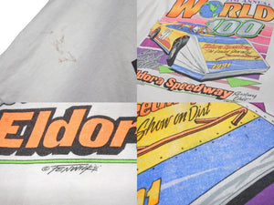 VINTAGE Hanes BEEFYボディ ヘインズ Tシャツ プリント Eldora Speedway ホワイト サイズXL 美品 中古 4b000893