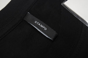新品未使用 STAMPD スタンプド SURF The EARTH 半袖Tシャツ サイズM ブラック コットン プリント 中古 4b000898