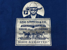 Load image into Gallery viewer, 新品同様 Levi&#39;s MADE&amp;CRAFTED × Poggy リーバイス ポギー コラボ プリント 半袖Ｔシャツ ネイビー ゴールド コットン サイズL 中古 4b000900