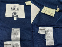 Load image into Gallery viewer, 新品同様 Levi&#39;s MADE&amp;CRAFTED × Poggy リーバイス ポギー コラボ プリント 半袖Ｔシャツ ネイビー ゴールド コットン サイズL 中古 4b000900