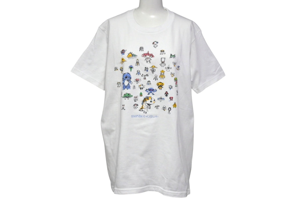 新品未使用 めめめのくらげ 半袖Tシャツ サイズL 村上隆 映画 カイカイキキ ホワイト マルチカラー Jellyfish Eyes 中古 4b000904