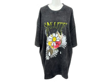 画像をギャラリービューアに読み込む, 未使用 SALUTE サルーテ WASHED FLOWER VINTAGE T-SHIRT ヴィンテージ加工 フラワープリント クルーネックT ブラックシャツ サイズM 中古 4b000905 
