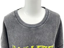 画像をギャラリービューアに読み込む, 未使用 SALUTE サルーテ WASHED FLOWER VINTAGE T-SHIRT ヴィンテージ加工 フラワープリント クルーネックT ブラックシャツ サイズM 中古 4b000905 