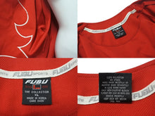 Load image into Gallery viewer, FUBU フブ ベースボールシャツ ゲームシャツ サイズXL 05 ナンバリング レッド ネイビー ホワイト 美品 中古 4b000908