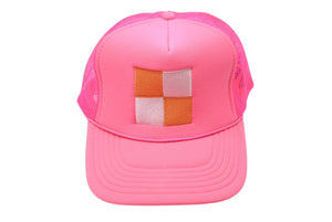 極美品 Virgil Abloh x MCA Figures of Speech キャップ CHECKER BOX PINK HAT ピンク ポリエステル ナイロン 中古 4b000919