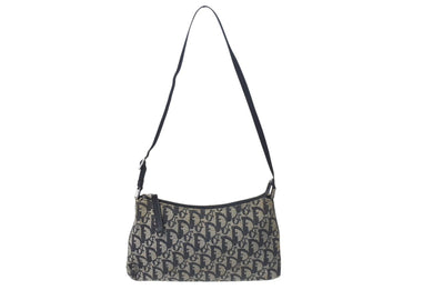 CHRISTIAN DIOR クリスチャン ディオール ディオールトロッター ショルダーバッグ キャンバス 01RU 0044 ブラック 良品 中古 4b000932