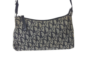 CHRISTIAN DIOR クリスチャン ディオール ディオールトロッター ショルダーバッグ キャンバス 01RU 0044 ブラック 良品 中古 4b000932