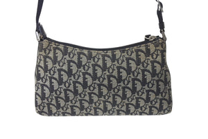 CHRISTIAN DIOR クリスチャン ディオール ディオールトロッター ショルダーバッグ キャンバス 01RU 0044 ブラック 良品 中古 4b000932