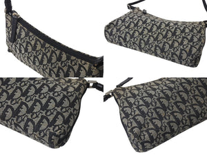 CHRISTIAN DIOR クリスチャン ディオール ディオールトロッター ショルダーバッグ キャンバス 01RU 0044 ブラック 良品 中古 4b000932