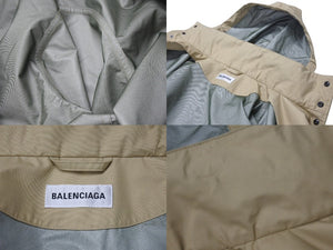 極美品 BALENCIAGA バレンシアガ 2019 ナイロン ジャケット ブルゾン 556168 ベージュ サイズ34 中古 4b000935