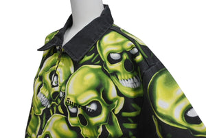 Supreme シュプリーム Skull pile Work Jacket 18ss スカル デニム ジャケット サイズL シルバー金具 中古 4b000936