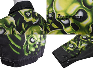 Supreme シュプリーム Skull pile Work Jacket 18ss スカル デニム ジャケット サイズL シルバー金具 中古 4b000936