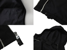 Load image into Gallery viewer, PRADA プラダ ナイロンジャケット トライアングルロゴ フード付き ナイロン ブラック シルバー金具 サイズ46 美品 中古 4b000937