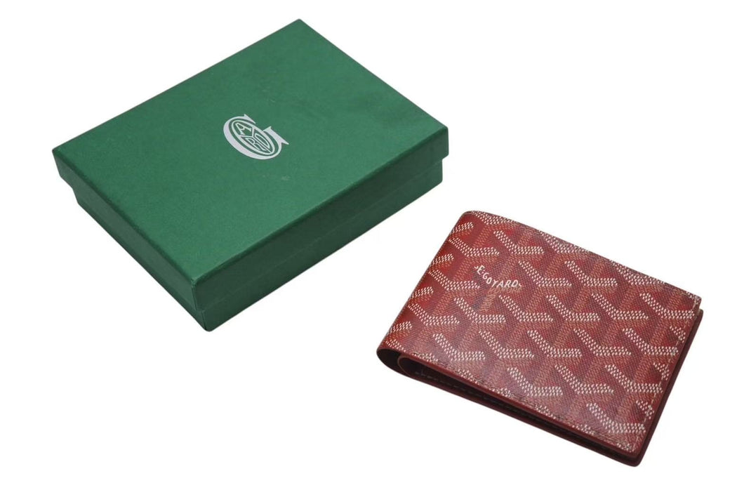 新品未使用 GOYARD ゴヤール ヴィクトワール ウォレット 二つ折り財布 VICTO8PMLTY50CL50X PVC レザー レッド 中古 4b000951