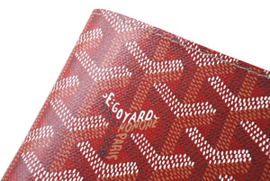 新品未使用 GOYARD ゴヤール ヴィクトワール ウォレット 二つ折り財布 VICTO8PMLTY50CL50X PVC レザー レッド 中古 4b000951