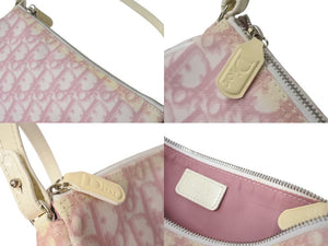 ChristianDior クリスチャンディオール サドルポーチ ワンショルダーバッグ トロッター ピンク 美品 中古 4b000955