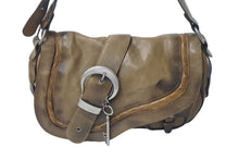 Load image into Gallery viewer, Christian Dior クリスチャンディオール ガウチョ サドルショルダーバッグ WAC44923 レザー 鍵チャーム ブラウン ガリアーノ期 美品 中古 4b000958