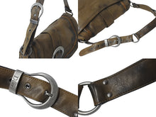 Load image into Gallery viewer, Christian Dior クリスチャンディオール ガウチョ サドルショルダーバッグ WAC44923 レザー 鍵チャーム ブラウン ガリアーノ期 美品 中古 4b000958