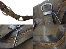 Load image into Gallery viewer, Christian Dior クリスチャンディオール ガウチョ サドルショルダーバッグ WAC44923 レザー 鍵チャーム ブラウン ガリアーノ期 美品 中古 4b000958