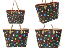 Load image into Gallery viewer, 極美品 LOUIS VUITTON ルイヴィトン LV×YK ネヴァーフルＭＭ M46381 草間彌生 モノグラム ブラウン 中古 4b000965