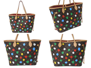 極美品 LOUIS VUITTON ルイヴィトン LV×YK ネヴァーフルＭＭ M46381 草間彌生 モノグラム ブラウン 中古 4b000965