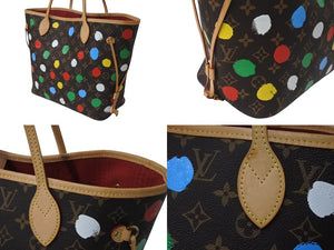 極美品 LOUIS VUITTON ルイヴィトン LV×YK ネヴァーフルＭＭ M46381 草間彌生 モノグラム ブラウン 中古 4b000965