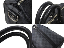 Load image into Gallery viewer, 極美品 LOUISVUITTON ルイヴィトン キーポルバンドリエール45 ボストンバッグ N41418 ダミエグラフィット ブラック 中古 4b000973