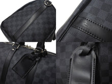 Load image into Gallery viewer, 極美品 LOUISVUITTON ルイヴィトン キーポルバンドリエール45 ボストンバッグ N41418 ダミエグラフィット ブラック 中古 4b000973